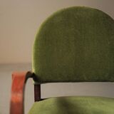 Pair of Art Deco armchairs in mahogany, circa 1930.