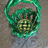 Ceramic braided basket