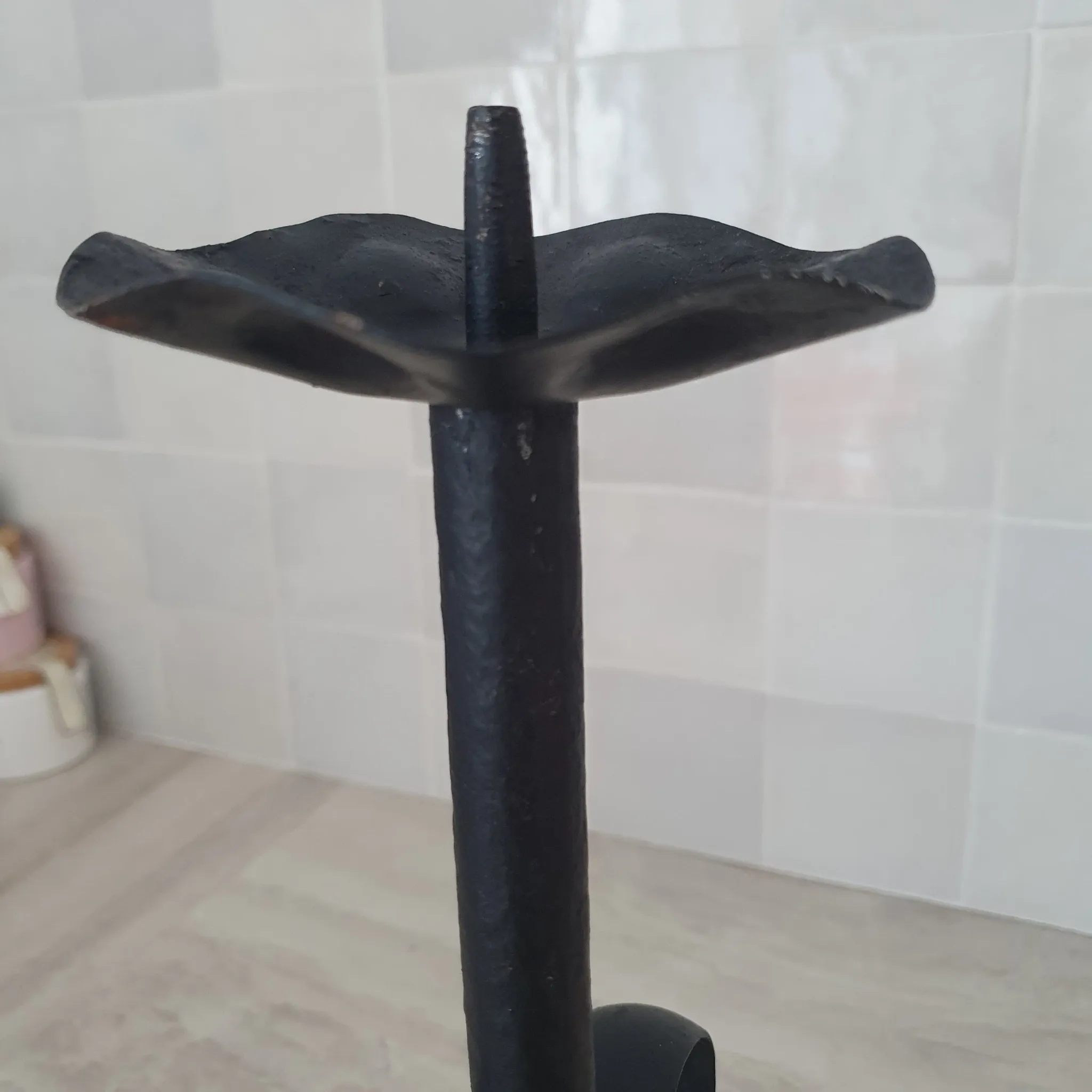 Large metal candlestick