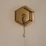 1980s Art Deco Style Hexagonal shape Wall Lamp