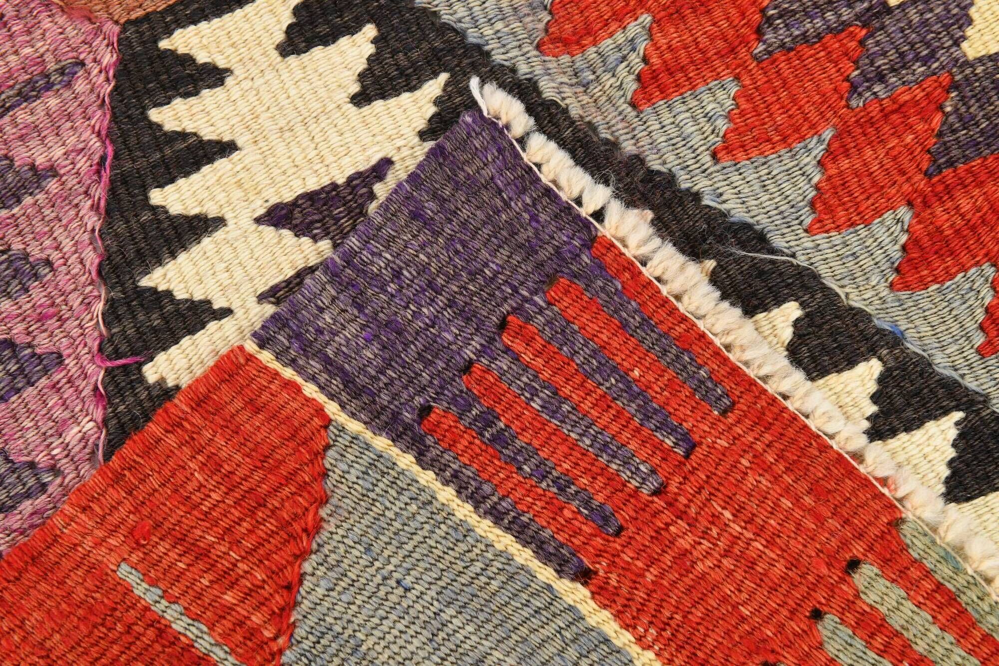 6x8 Multicolor Geometric Style Anatolian Vintage Rug, 164x233Cm
