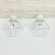 Pair of Limburg Glashütte ceiling lamp flush mount , 1970s