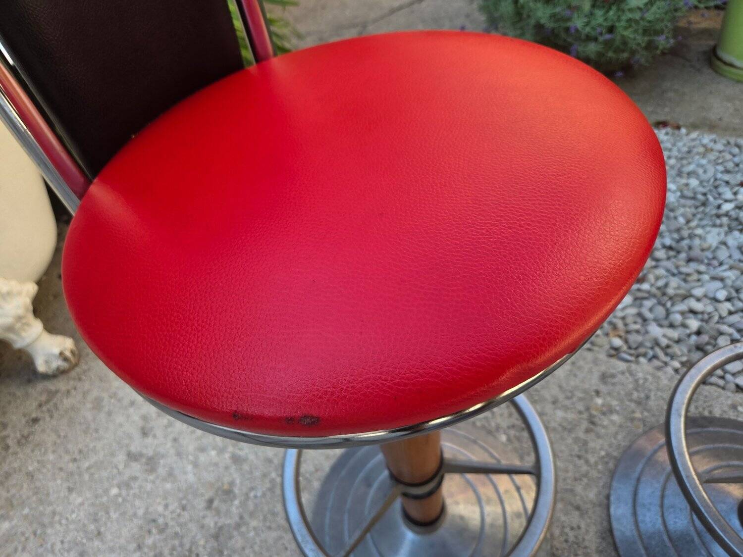 Suite de 4 tabourets de bar bistrot vintage 1970 Design München