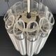 Suspension lamp chandelier ceiling light Aluminium plexi raak septiem B-1205 1960