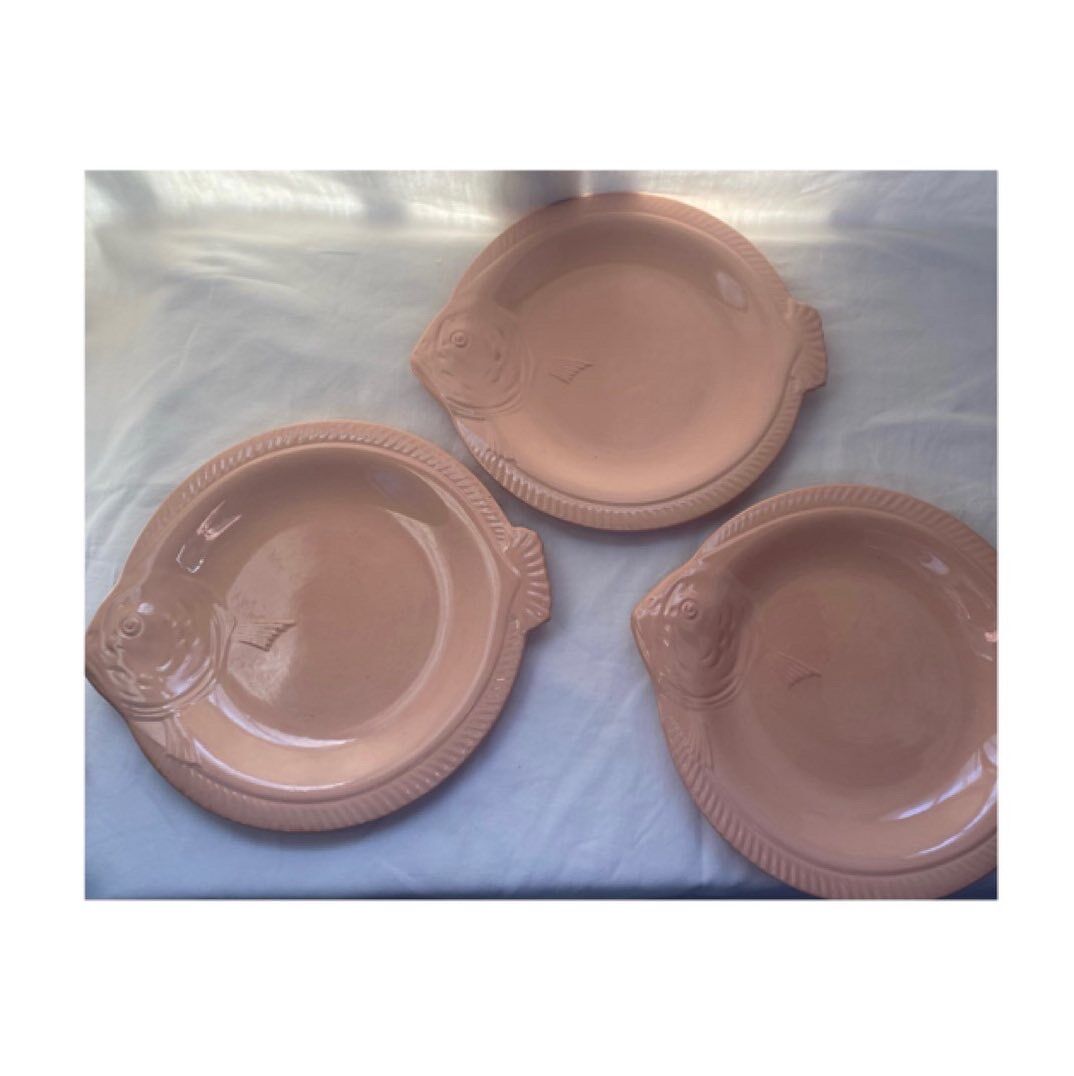 Flat fish plates - Manufacture de Longwy