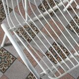 Trio of Rio Emu style metal chairs from the 60s