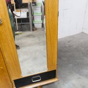 French wardrobe with tapered legs, 3 doors, 1 mirror, 27*130 and 1 t.