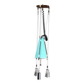 Ceiling lamp in glass, United States, 1950s