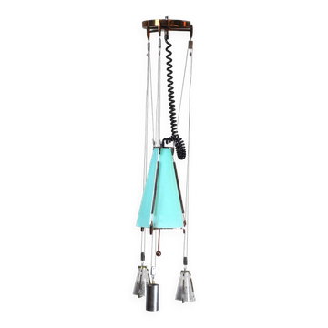 Ceiling lamp in glass, United States, 1950s
