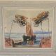 Oil Painting on Canvas Marine Boat at Sea - Signed Jean Corniche 1943
