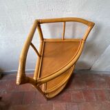 Corner shelf bamboo wicker