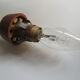 Scandinavian 3-arm chandelier, teak, brass and 1960 glass