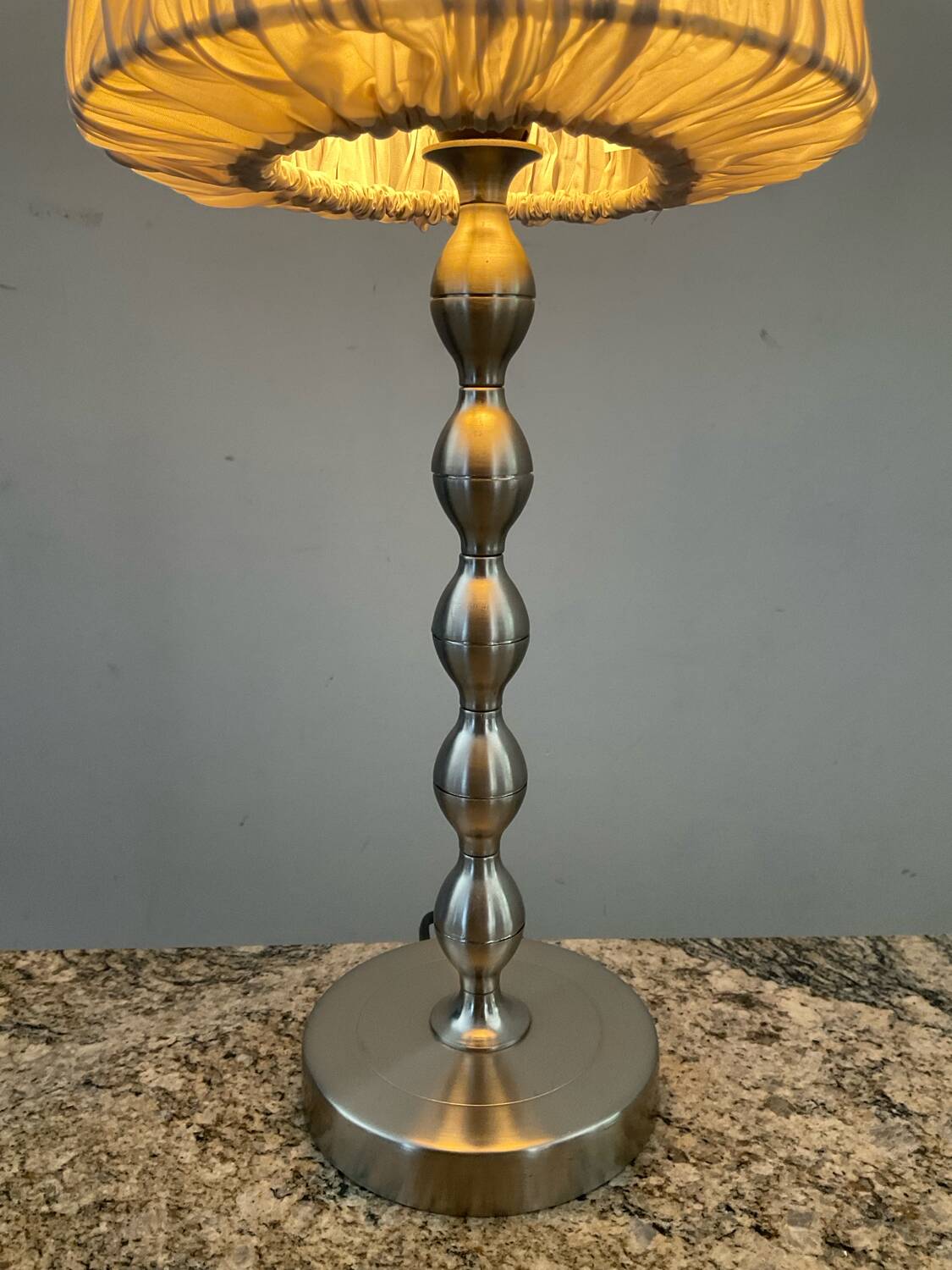 Vintage brushed aluminum lamp