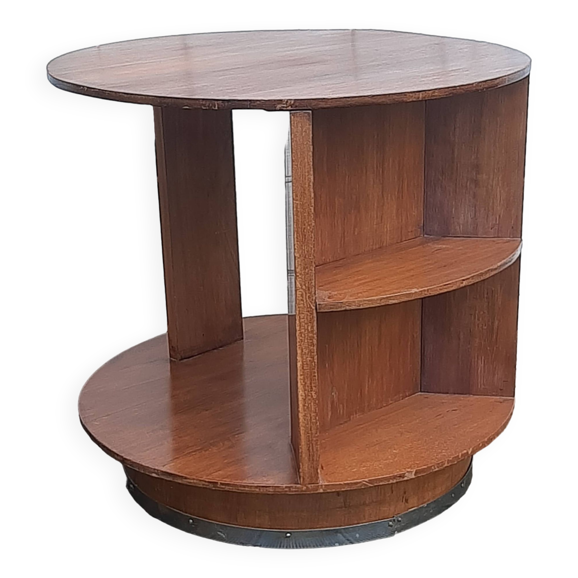 Modernist art deco bookcase pedestal