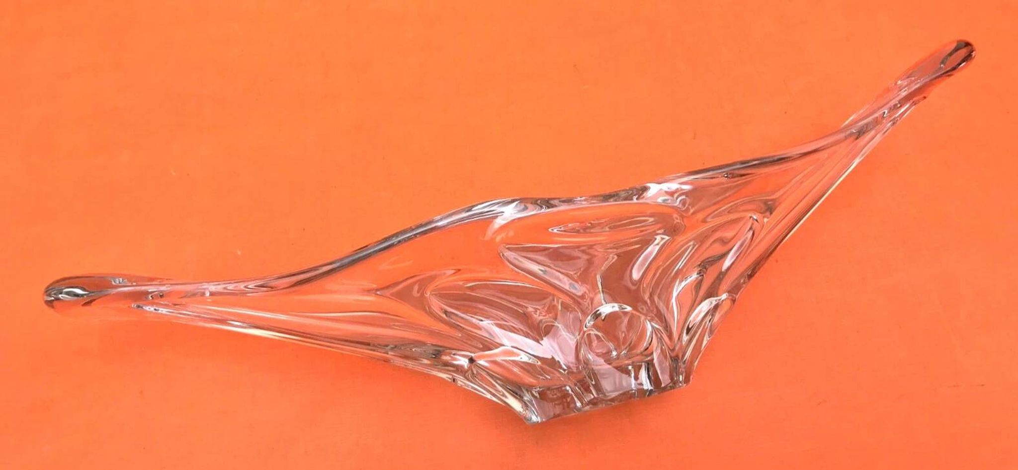1970s Fruit bowl / Centrepiece transparent glass