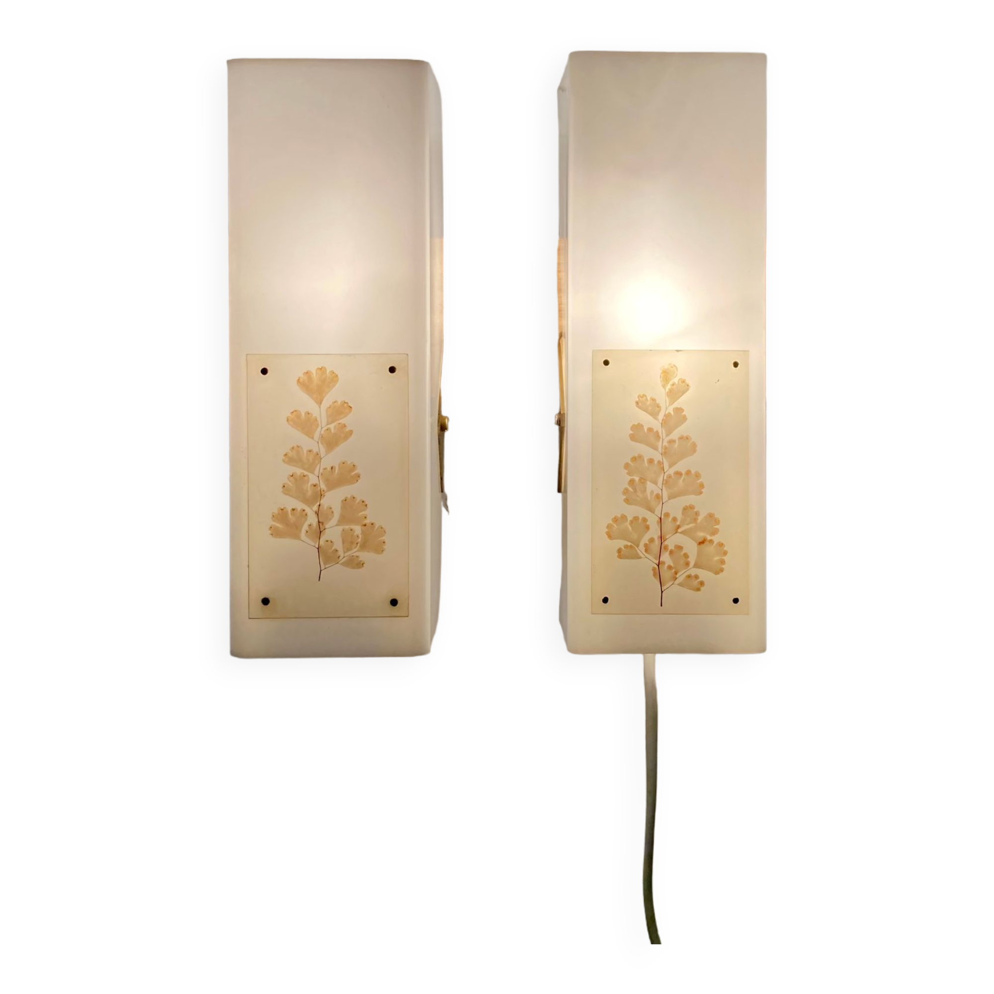 Paire d'appliques design scandinave 1950