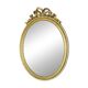 Miroir Ovale Doré à la Feuille d'Or Classique Facette France 52cm