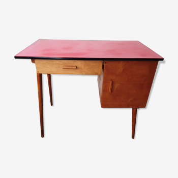 Vintage children's desk Baumann wood and formica 50s