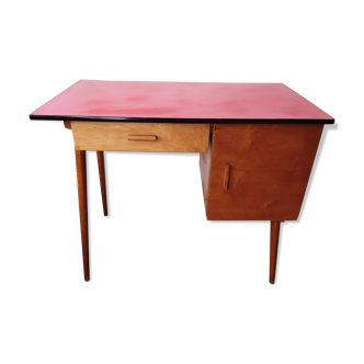 Vintage children's desk Baumann wood and formica 50s
