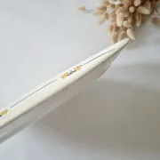 Antique oval dish in Salins ironstone "Renée" – Floral decoration