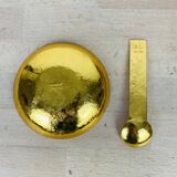 Cup and 8 Inalta France dessert cups in gold metal