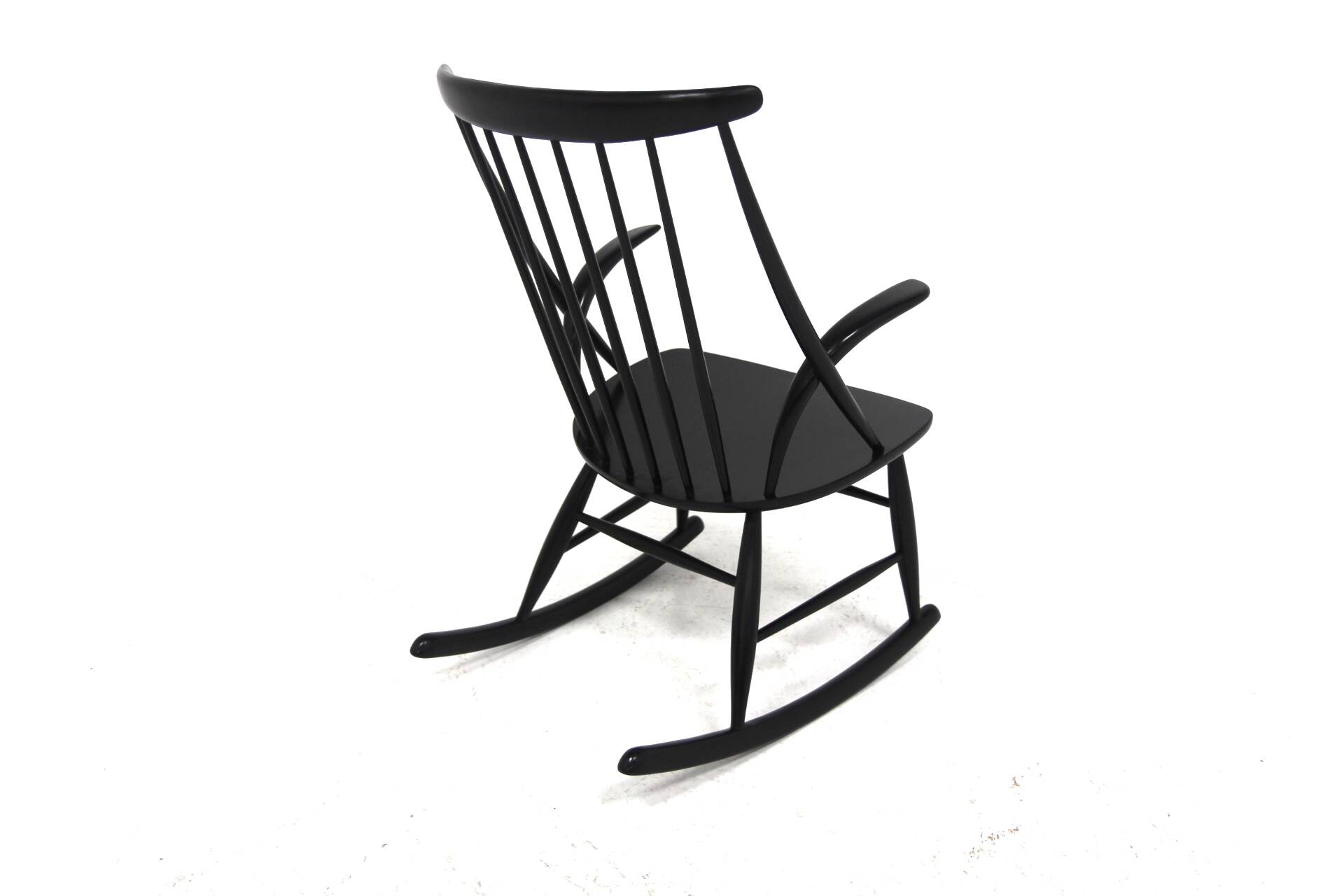 Beech rocking chair, Illum Wikkelsø, N. Eilersen, Denmark, 1960