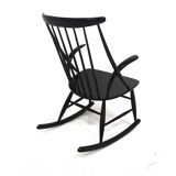 Beech rocking chair, Illum Wikkelsø, N. Eilersen, Denmark, 1960