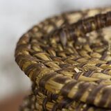 Vintage braided rope basket