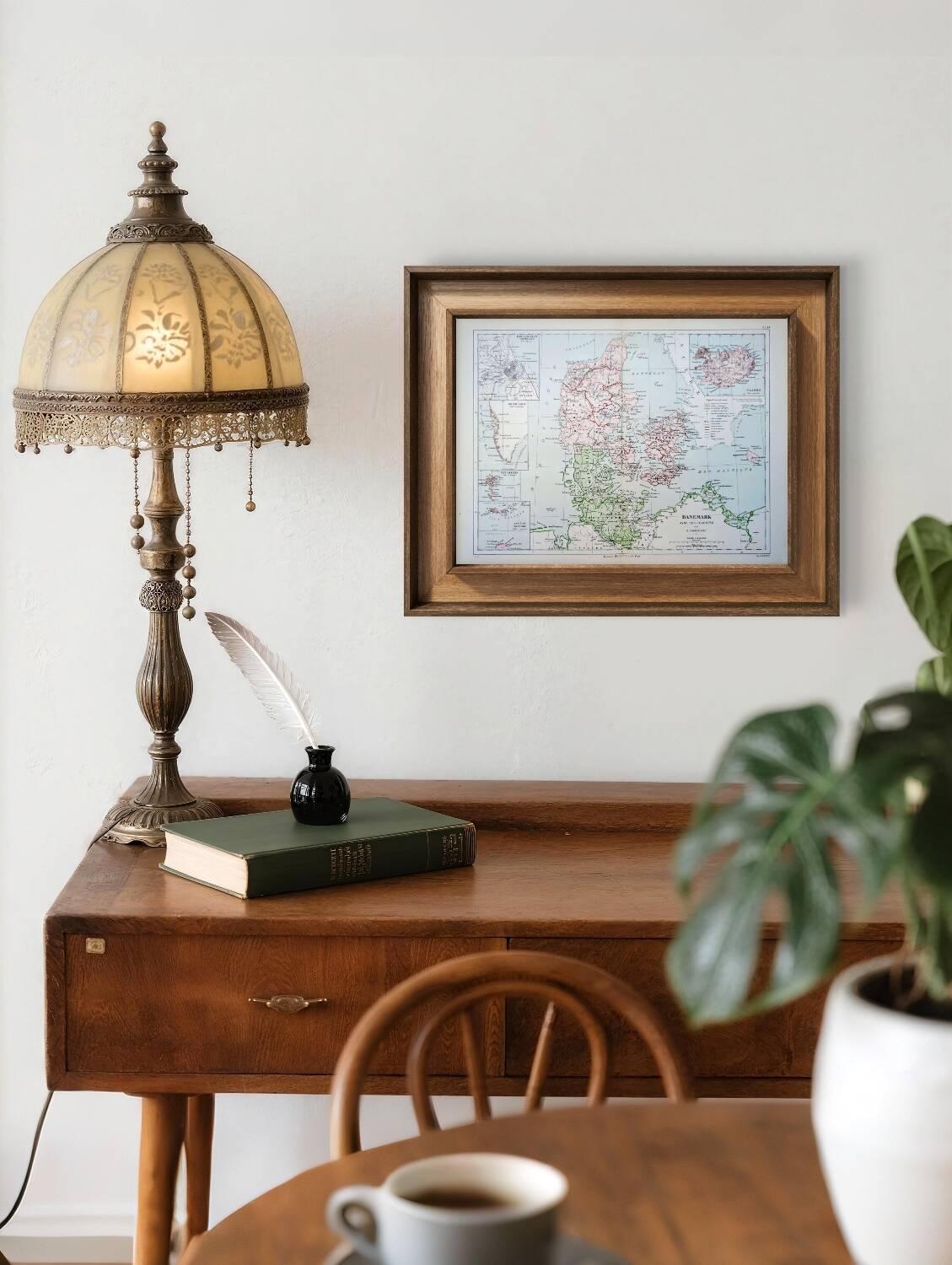 Denmark and dependencies, period map, 1887, Authentic