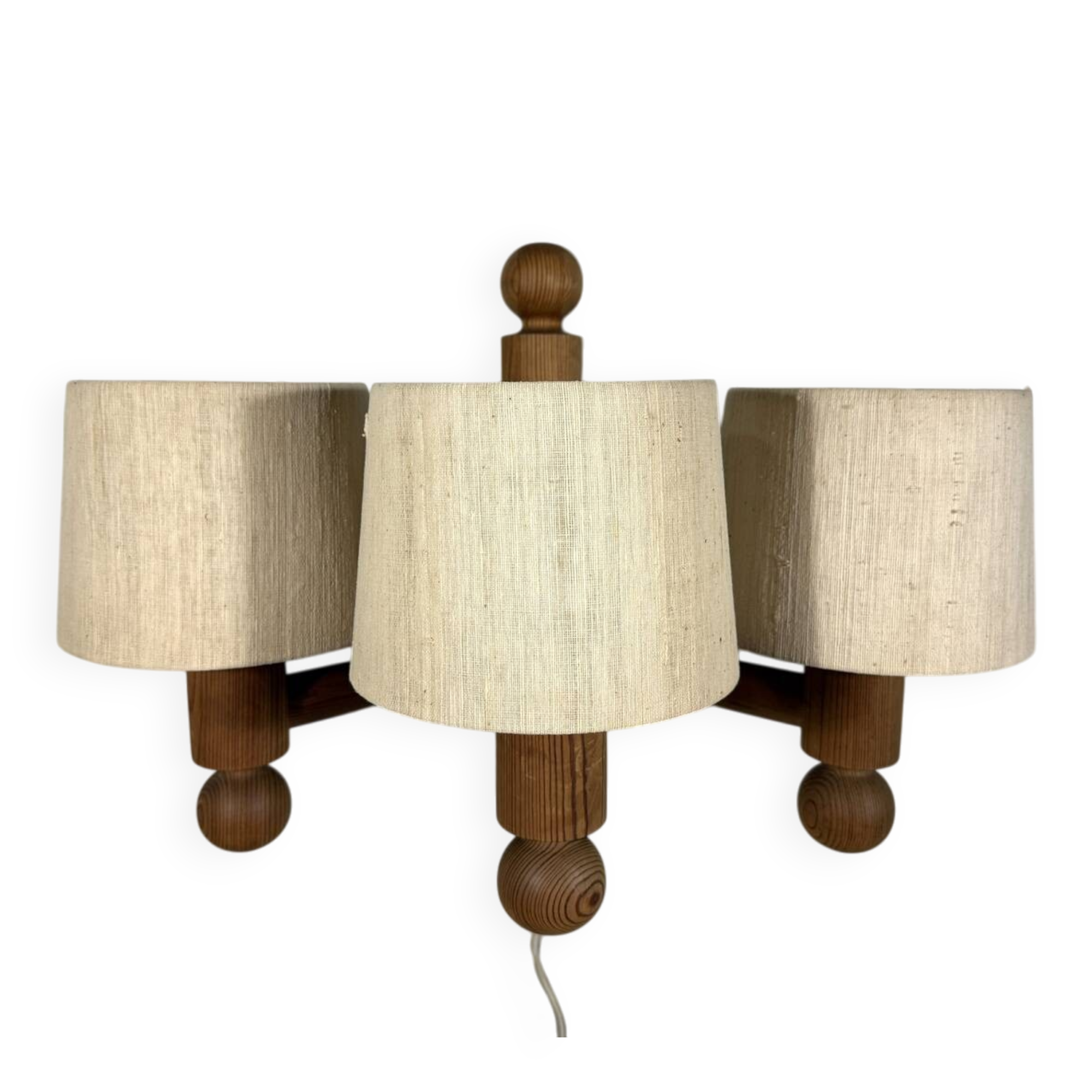 Applique murale Uno Kristiansson Pinus pour Luxus Suède années 1970.