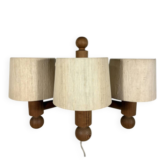 Uno Kristiansson wall lamp Pinus for Luxus Sweden 1970’s