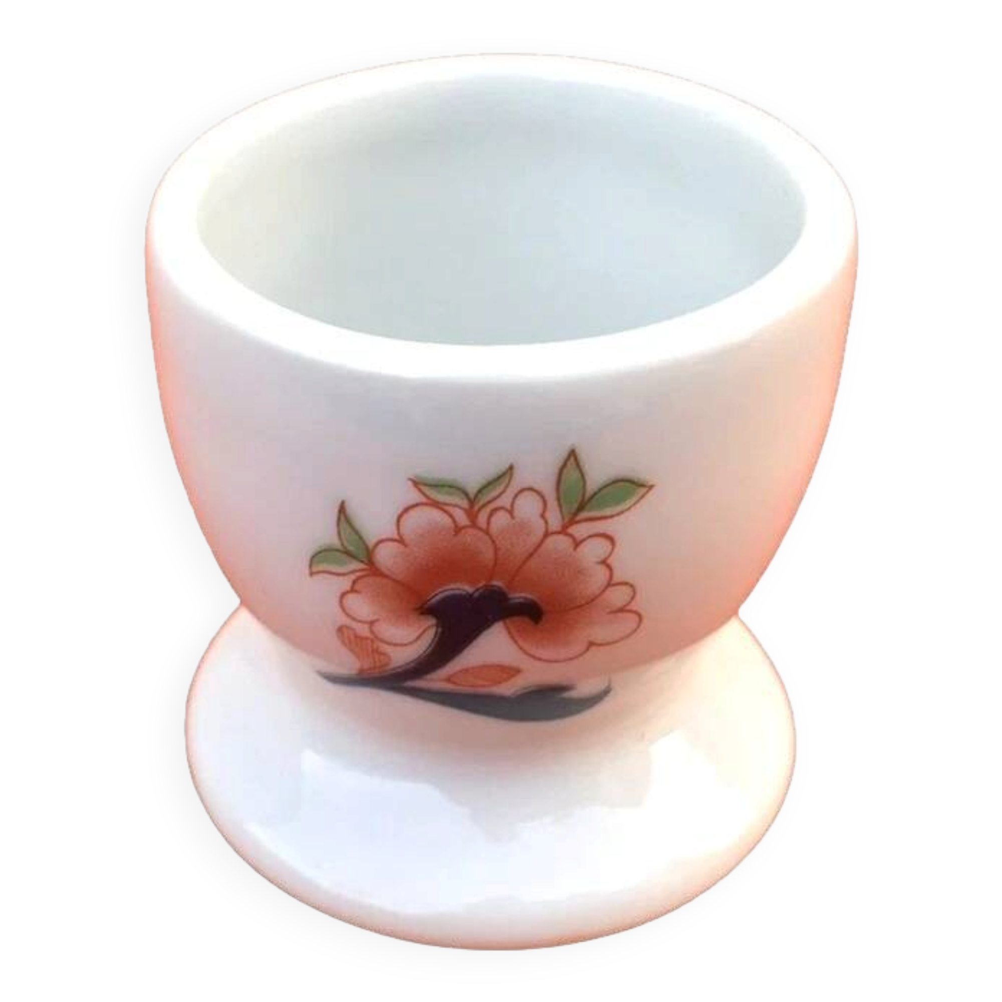 Ulysse Paris porcelain egg cup for Chanill with floral decoration.