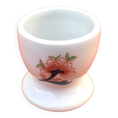 Ulysse Paris porcelain egg cup for Chanill with floral decoration.