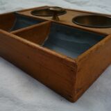 Former counter, wood and metal mint