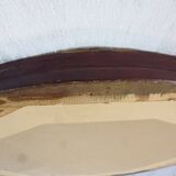 Golden art deco oval mirror 50.5x40.5 cm