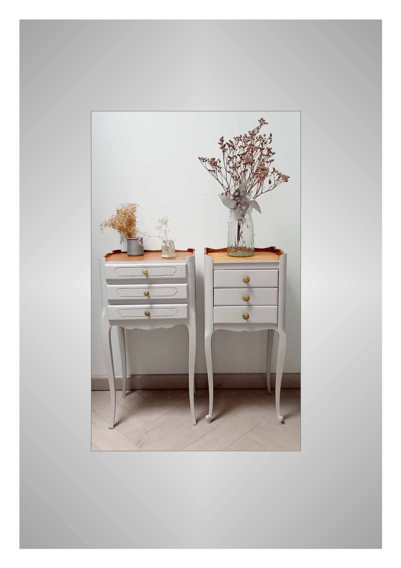 Pair of antique bedside tables