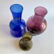 Midcentury Modern glass vases set of 3, Finland 1960s