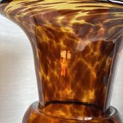 Vase verre soufflé "écaille de tortue" vintage 1960