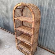 Rattan wicker bookshelf