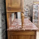 buffet deux corps Louis XVI en noyer blond vers 1880-1900