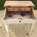 Petit bureau de pente ancien en sapin