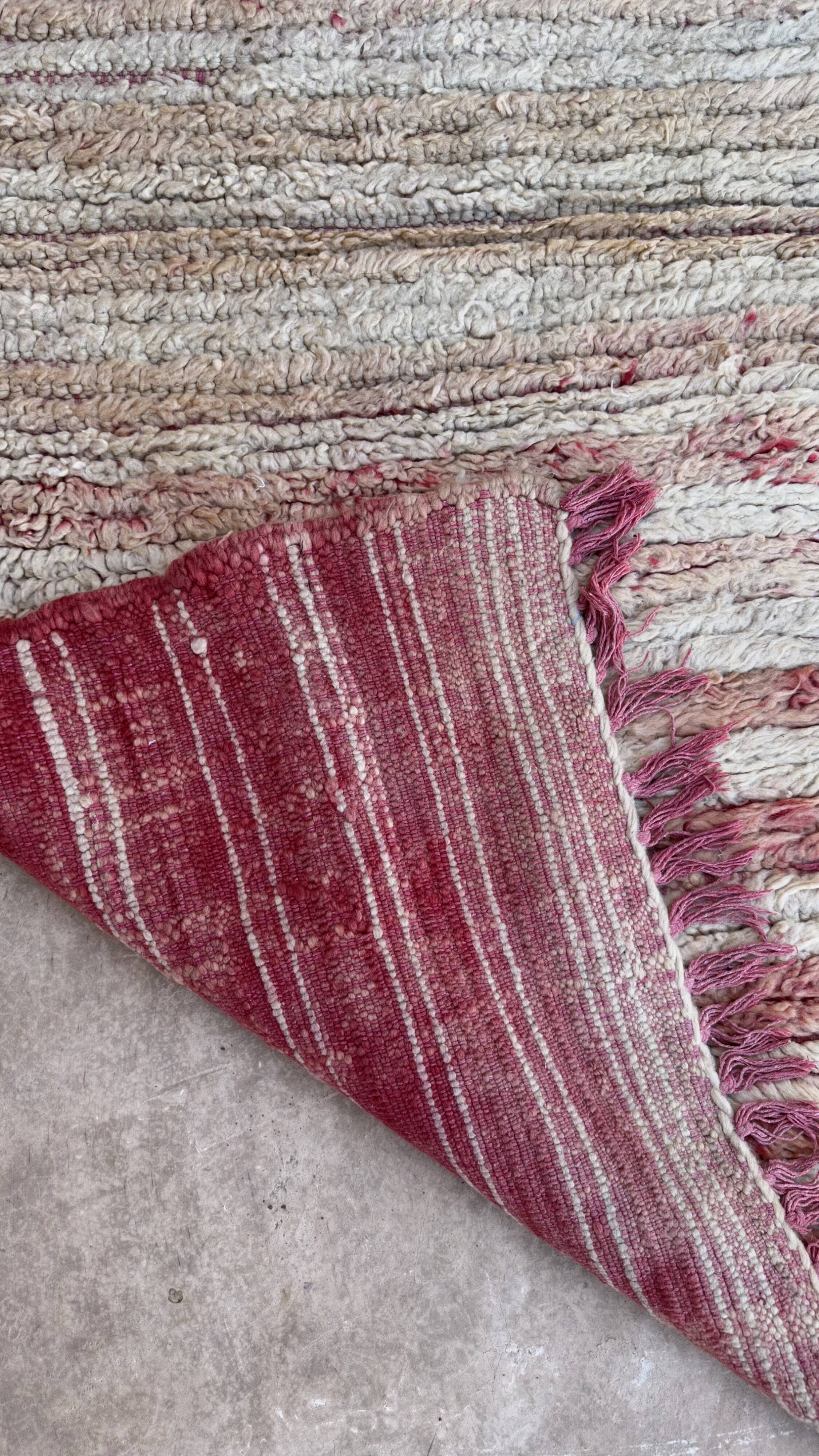 Moroccan rug Marmoucha beige - 89 x 186 cm