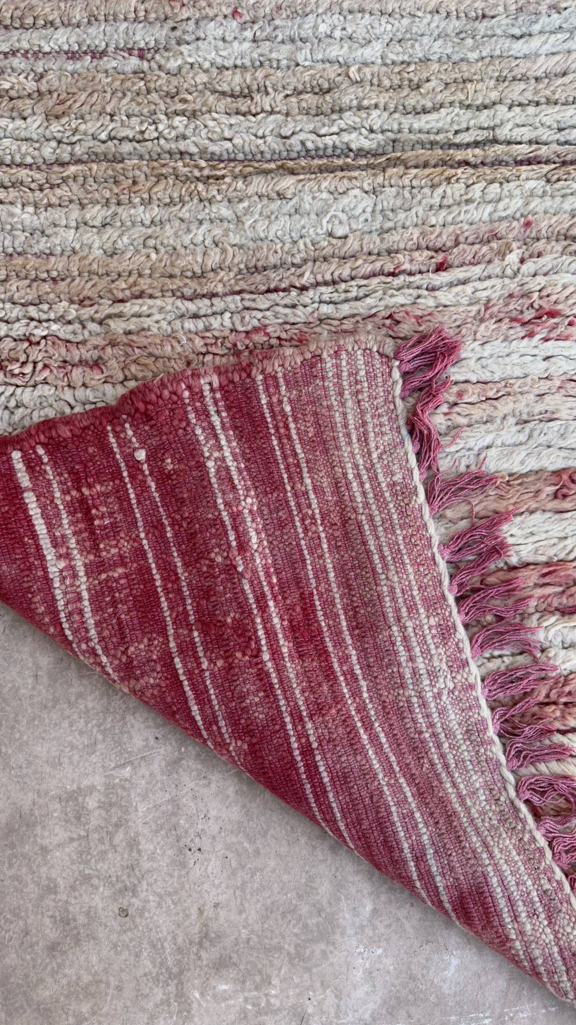 Tapis Marocain  Marmoucha beige - 89 x 186 cm
