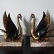 Serre-livres cygnes art déco