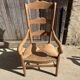Chairs and armchairs in solid oak - seat in straw