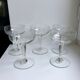 Set of 5 champagne glasses in crystal engraved 50s