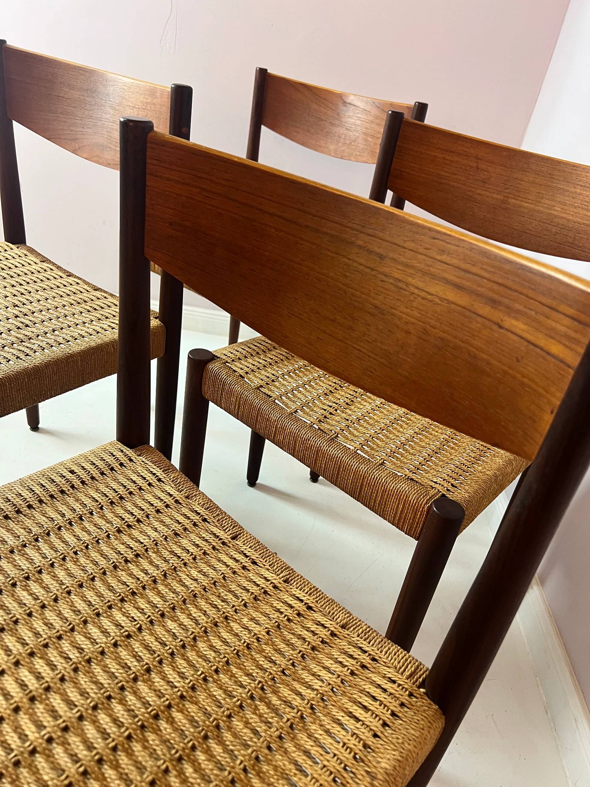 Set: 4x Dining Chair Teak by Poul Volther for Frem Rojle