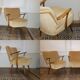 Set of 3 chairs 50s 60s cocktails champagne beige