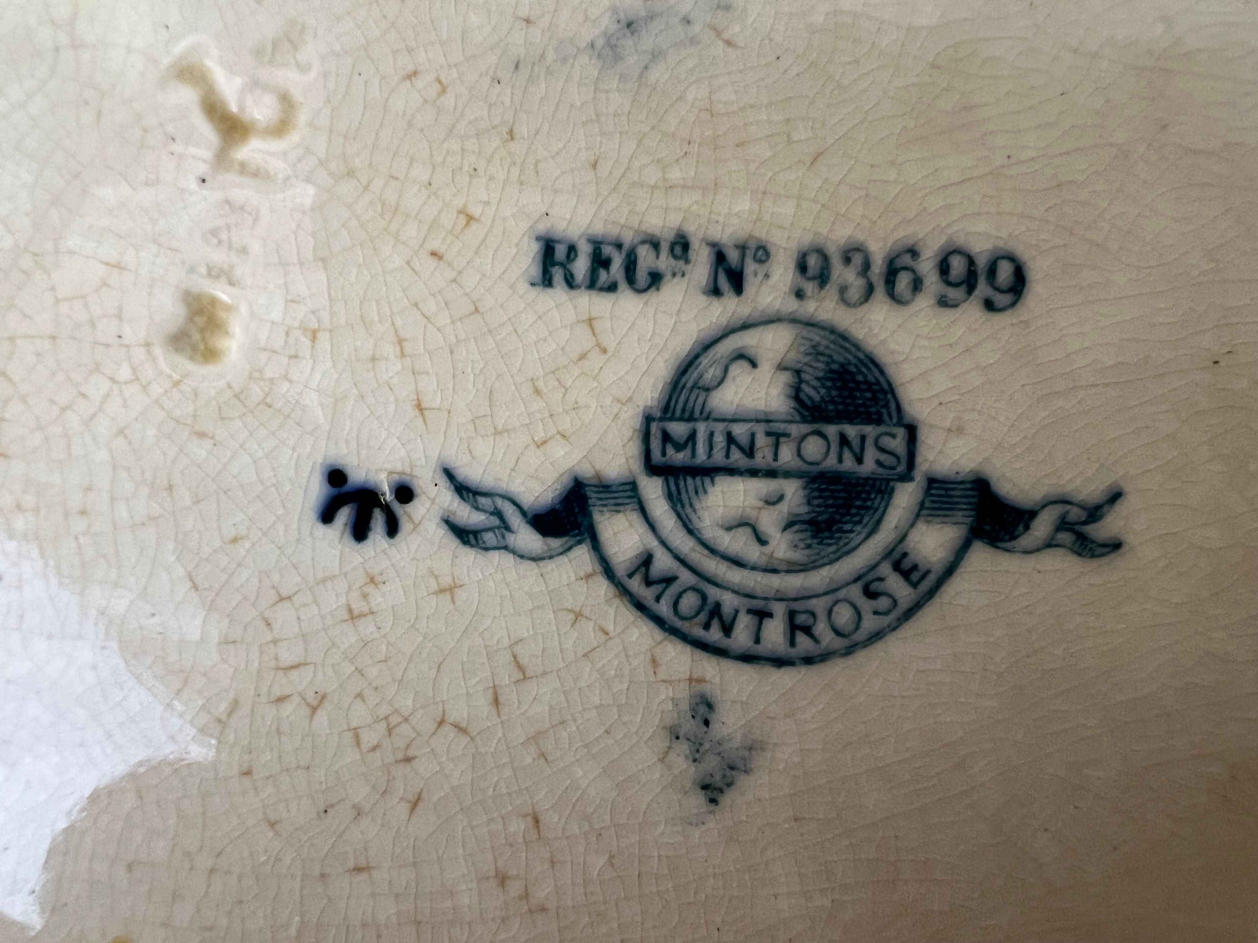 6 dessert plates minton montrose 19th