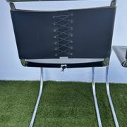 Pair of MR 10 chairs with Mies Van der Rohe laces, Knoll International